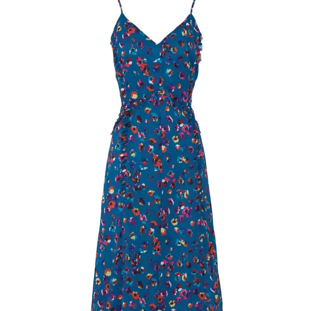 Jason Wu- Blue Leopard Midi Dress - Size 14